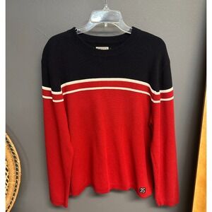 Vintage 90s Arizona Jean Co Sweater Mens Size L Skater Red Crewneck Stripe Y2K
